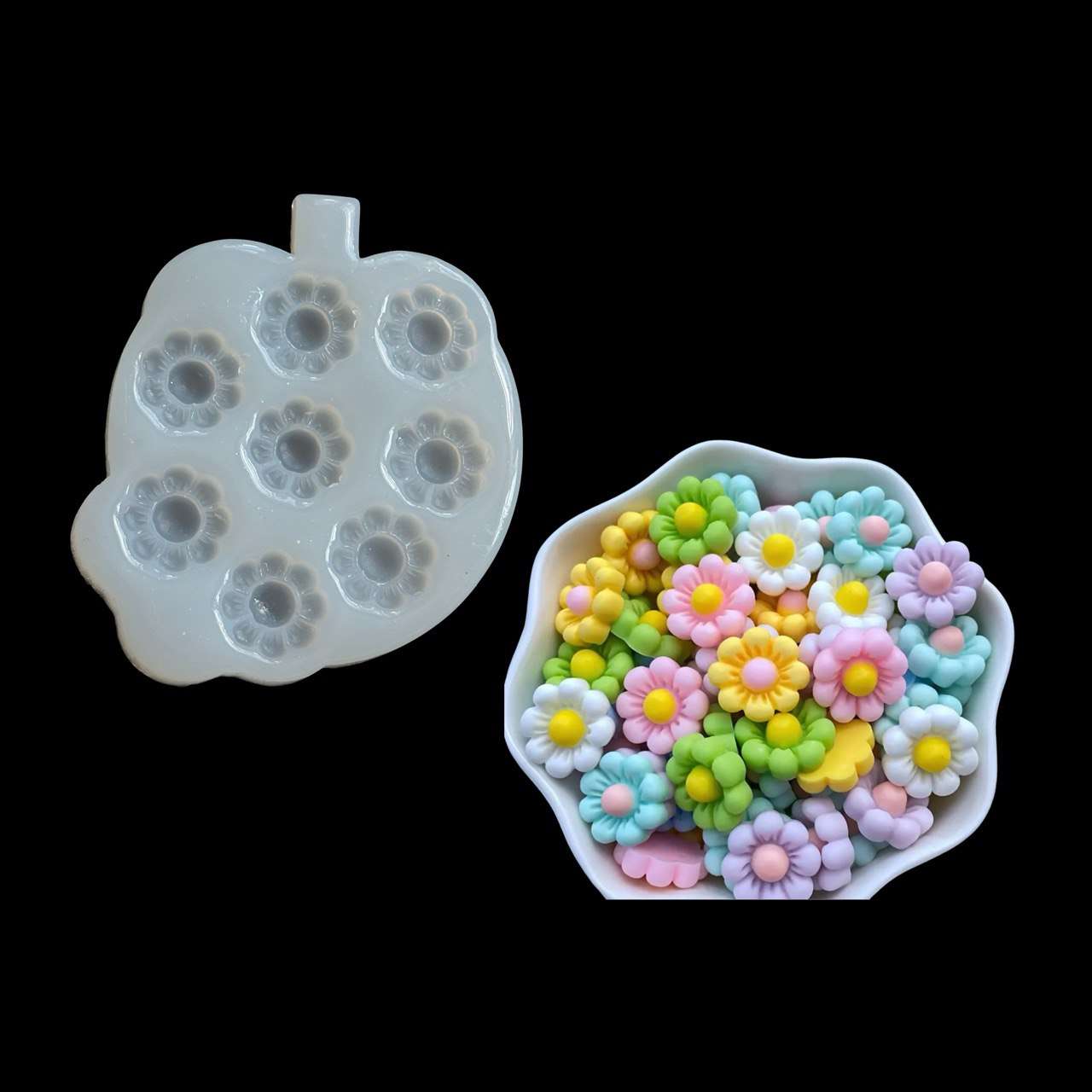 Mini Flower Silicone Mold – 8 Cavity Daisy Mold