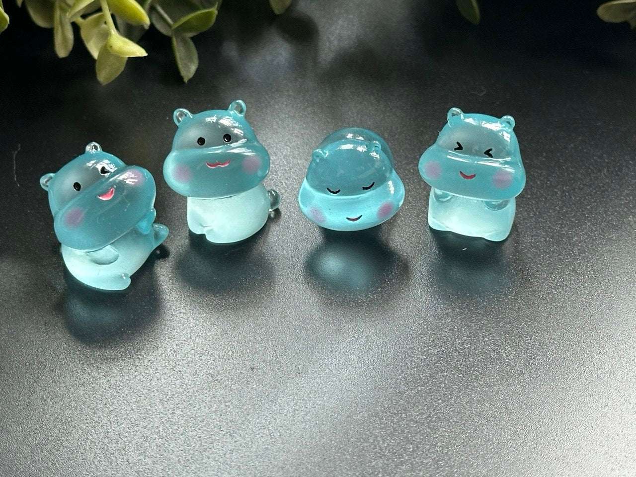 Cute Hippo Figurine Mold – 4 Expressions