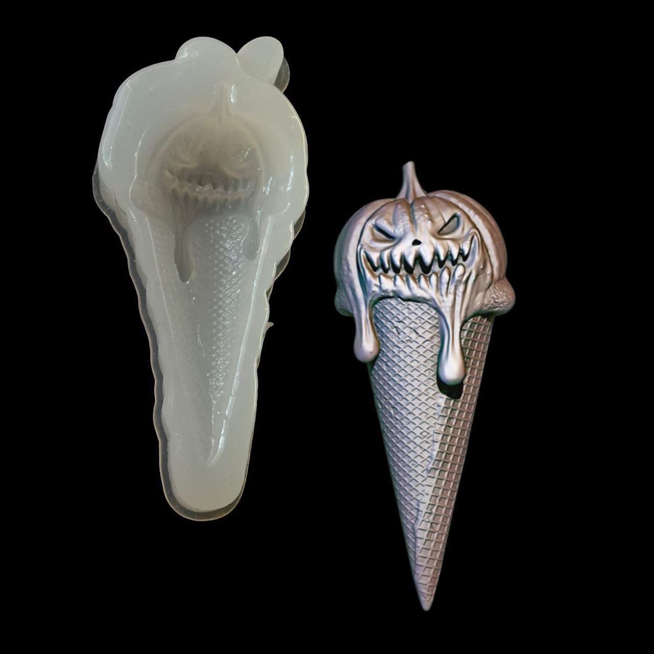 Spooky Pumpkin Ice Cream Silicone Mold