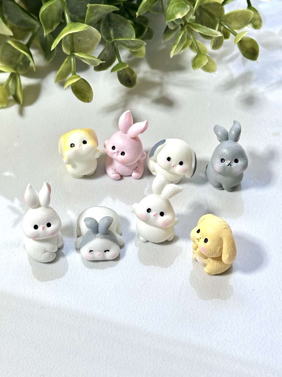 Silicone Mold Bunny Figurines – Mini Rabbit Resin Mold Set of 8