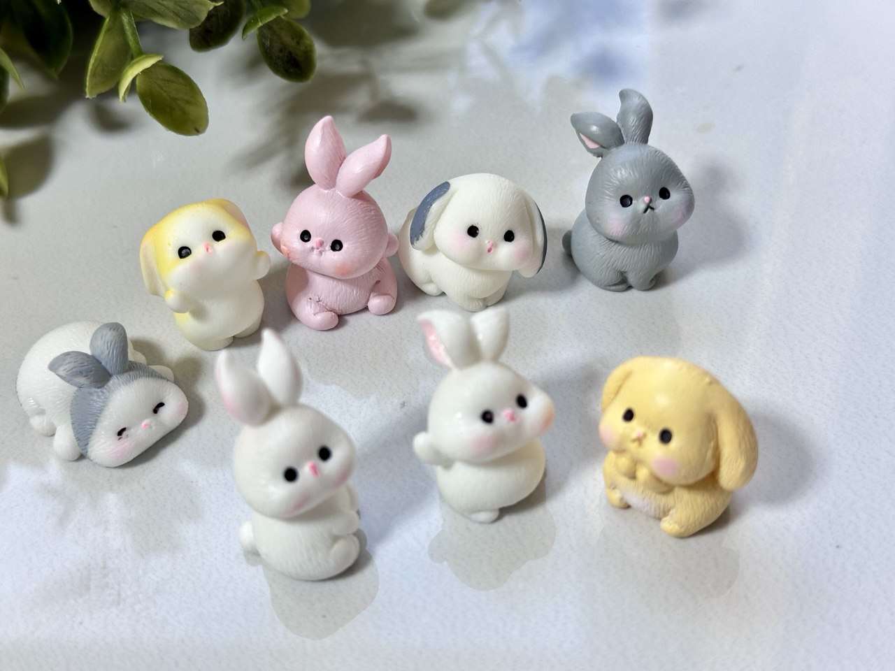 Silicone Mold Bunny Figurines – Mini Rabbit Resin Mold Set of 8