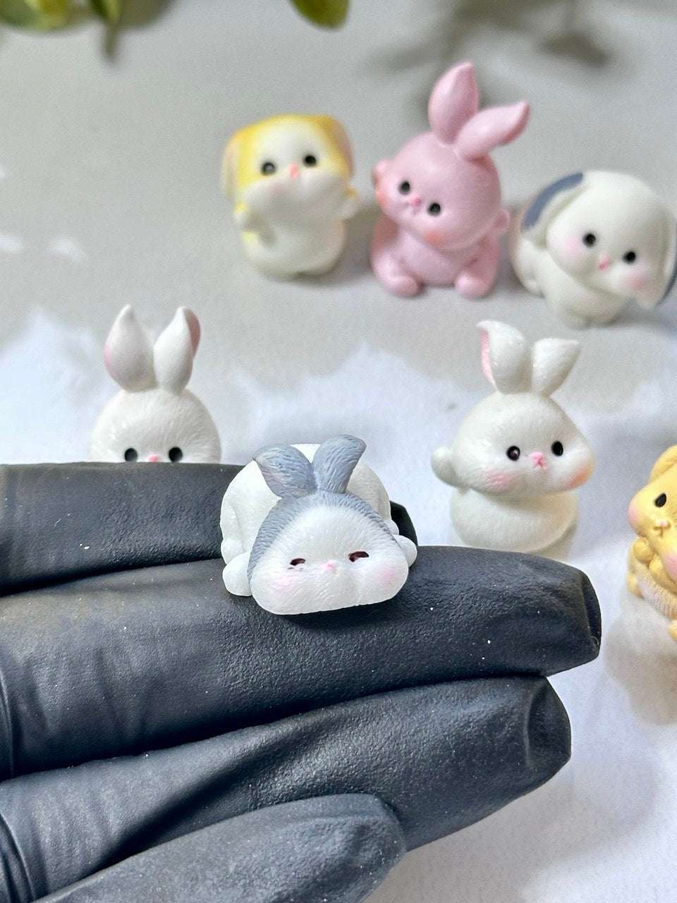 Silicone Mold Bunny Figurines – Mini Rabbit Resin Mold Set of 8