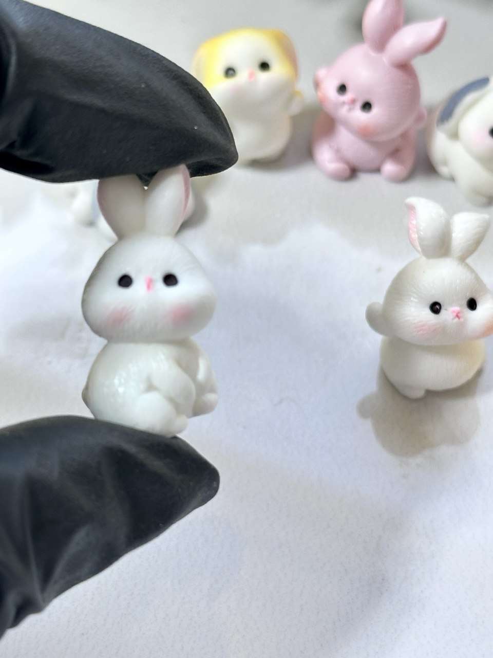 Silicone Mold Bunny Figurines – Mini Rabbit Resin Mold Set of 8
