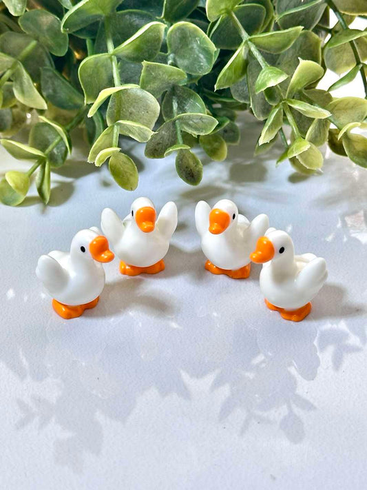 Silicone Mold Goose Figurines Set of 4
