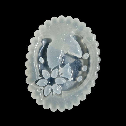 Silicone Mold Horse Head with Flower