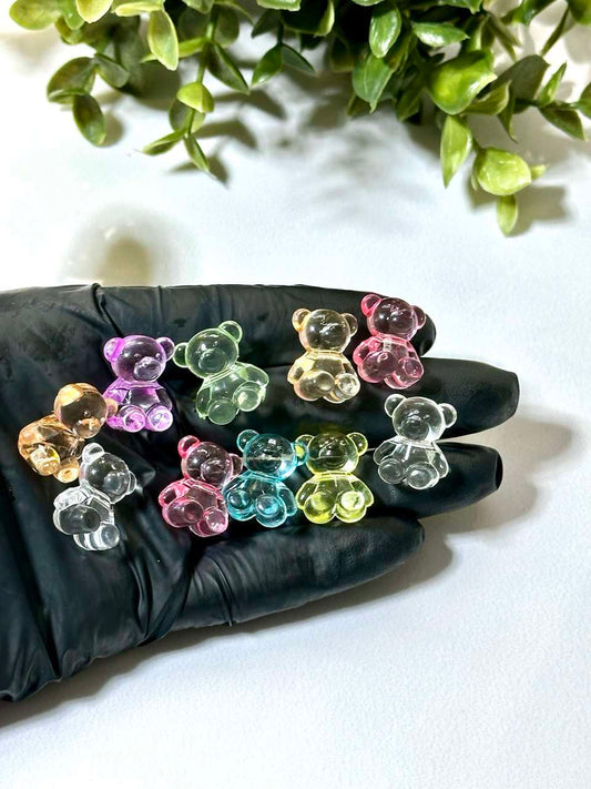 Silicone Mold: 10 Mini Teddy Bear Figurines for Resin Crafts