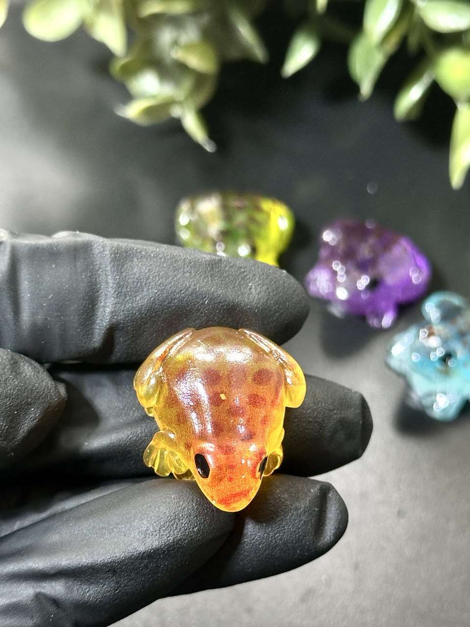 Spotted Frog Silicone Mold Set: Miniature Resin Jesmonite Plaster Molds