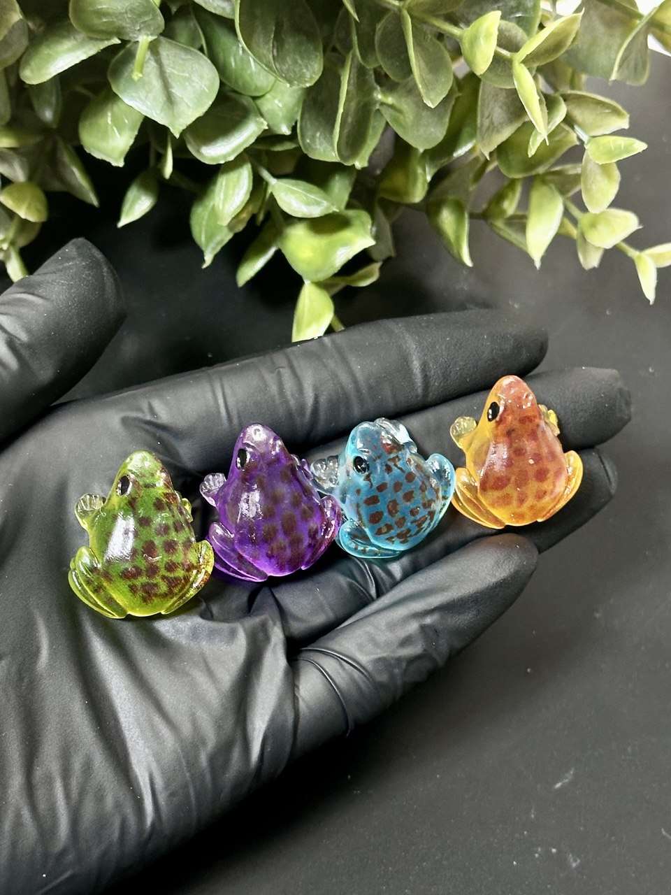 Spotted Frog Silicone Mold Set: Miniature Resin Jesmonite Plaster Molds