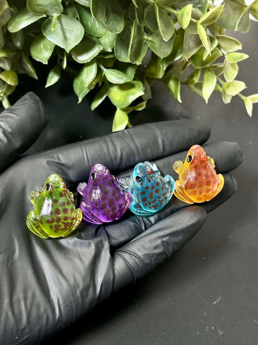 Spotted Frog Silicone Mold Set: Miniature Resin Jesmonite Plaster Molds