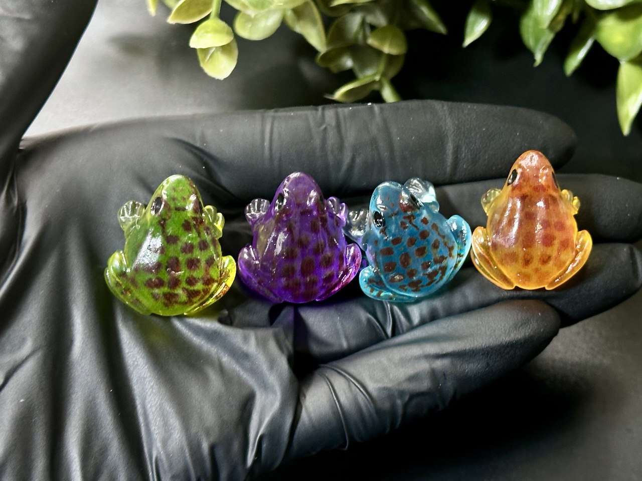 Spotted Frog Silicone Mold Set: Miniature Resin Jesmonite Plaster Molds