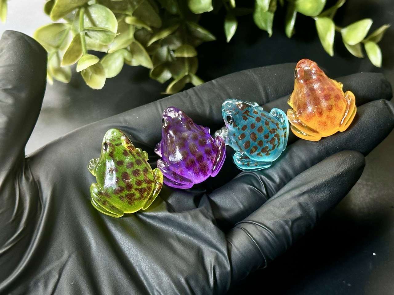 Spotted Frog Silicone Mold Set: Miniature Resin Jesmonite Plaster Molds