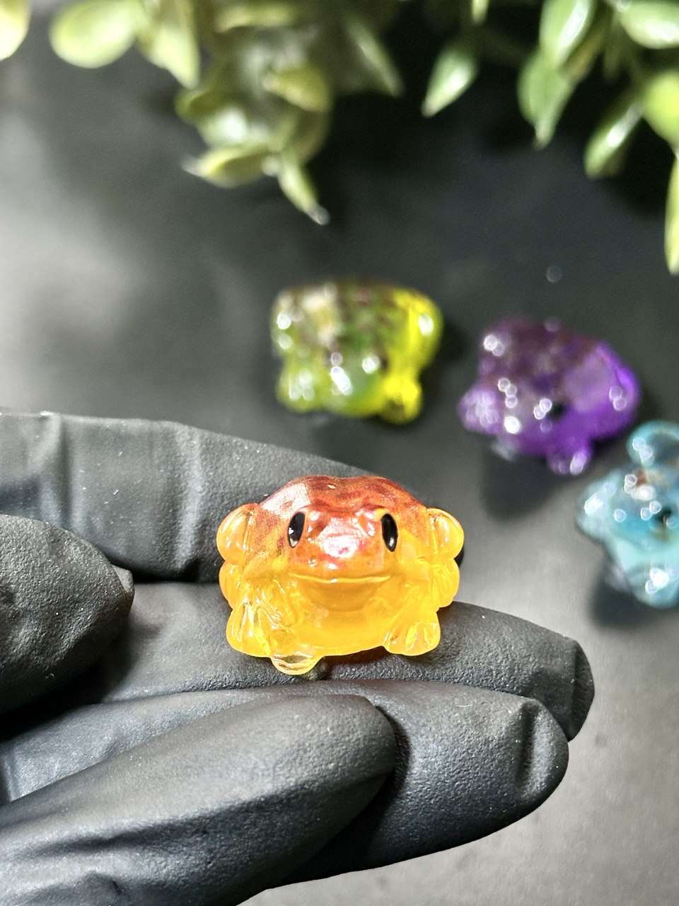 Spotted Frog Silicone Mold Set: Miniature Resin Jesmonite Plaster Molds