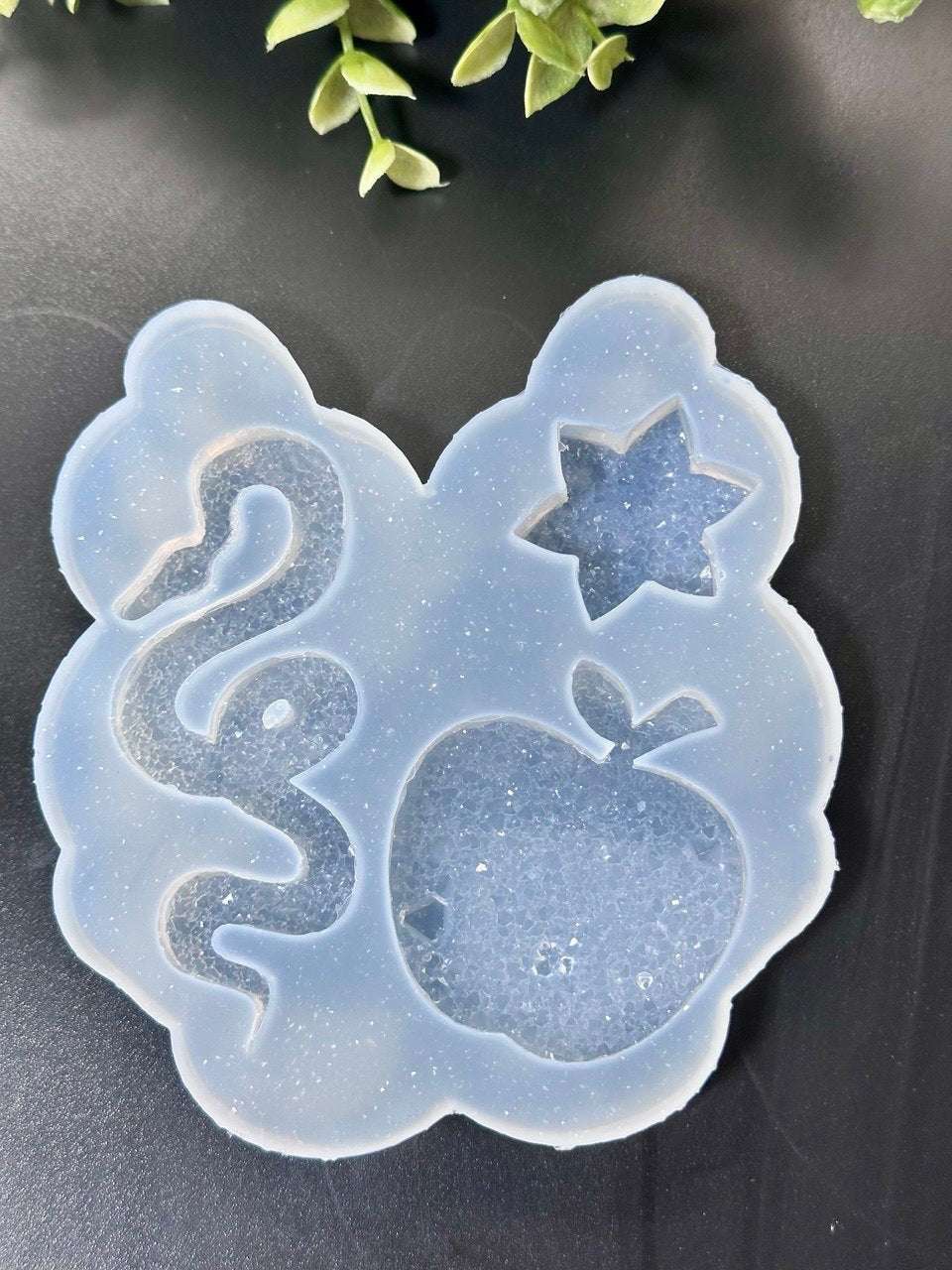 Druzy Crystal Snake Apple Star Silicone Mold
