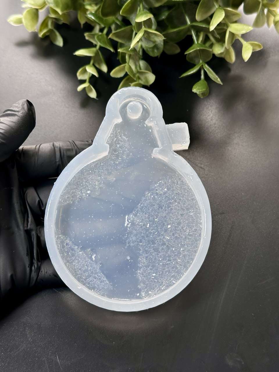 Christmas Bauble Silicone Mold – Druzy Crystal Ornament