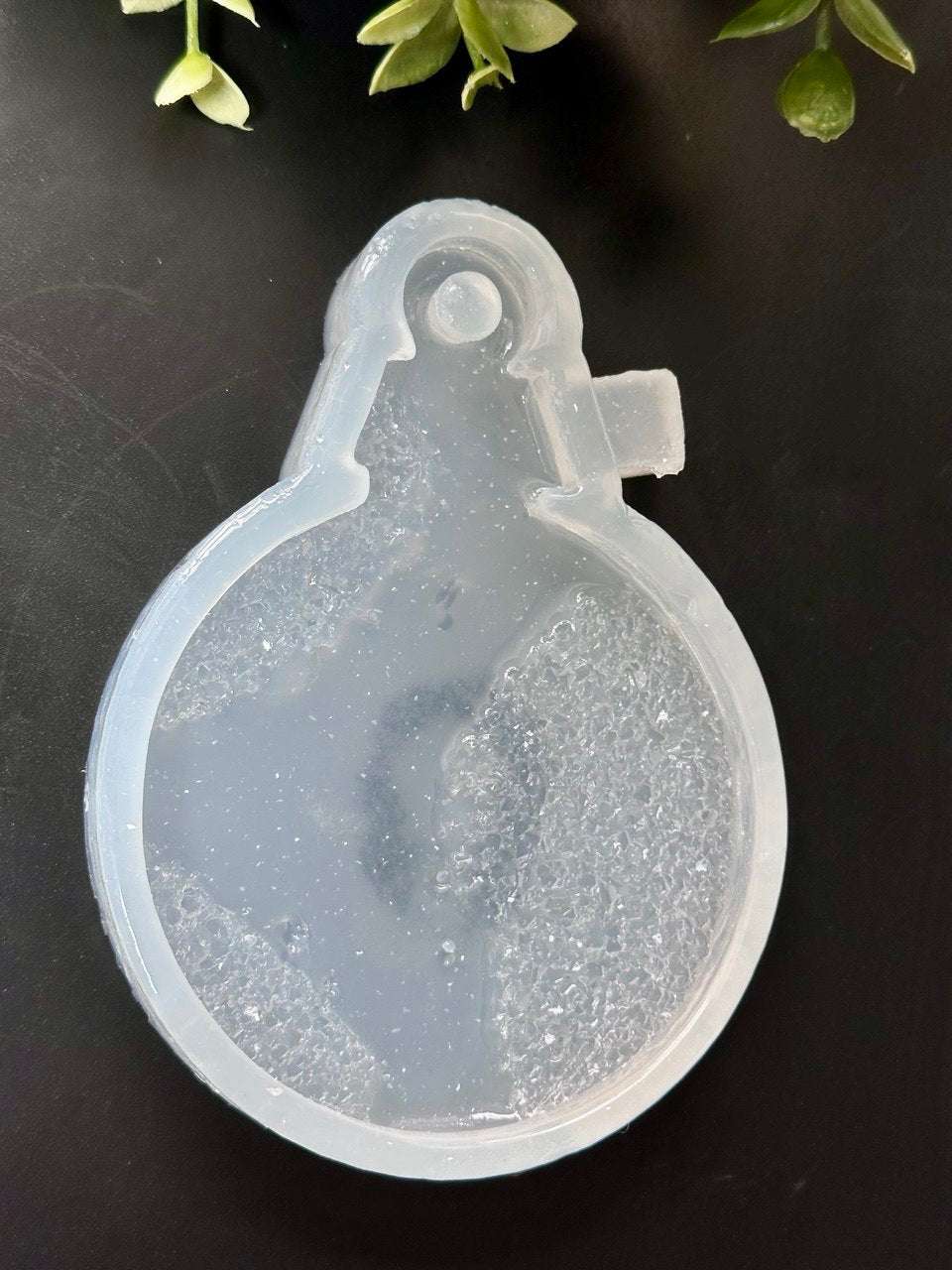 Christmas Bauble Silicone Mold – Druzy Crystal Ornament