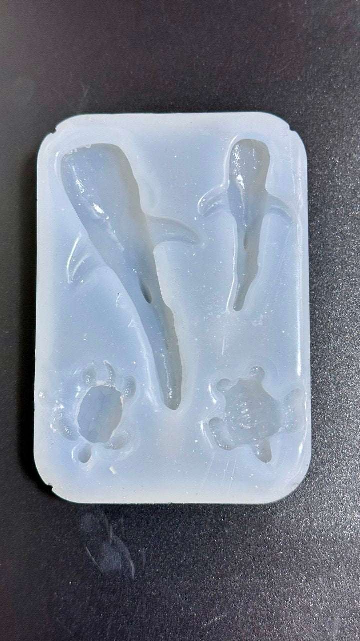 Whale and Turtle Silicone Mold – 3D Ocean Animal Resin Mold