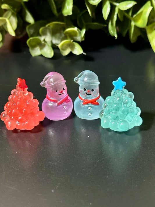 Christmas Tree | Snowman Silicone Mold | 4-Cavity Festive Mold