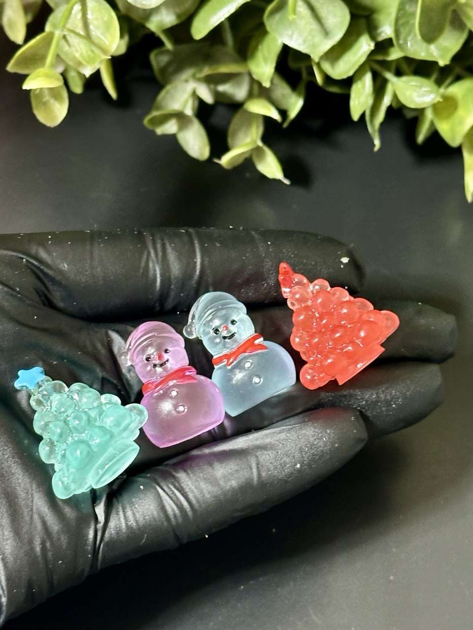 Christmas Tree | Snowman Silicone Mold | 4-Cavity Festive Mold