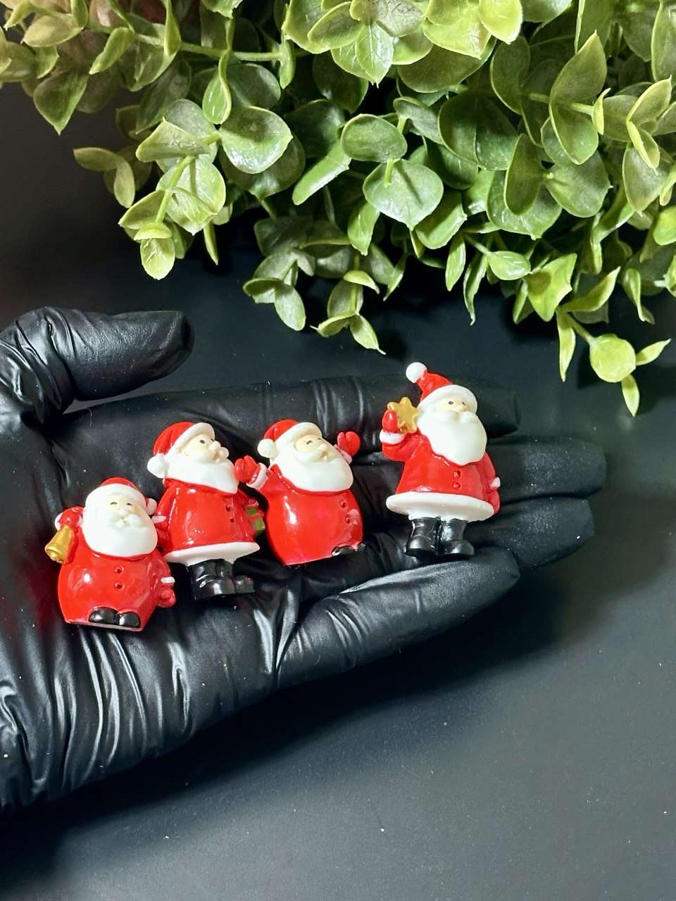 Mini Santa Claus Figurines Set of 4  Silicone mold