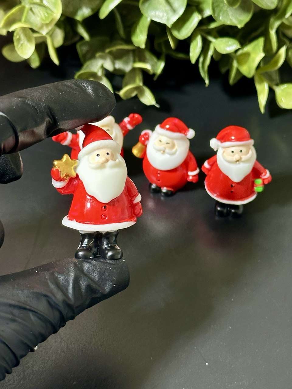 Mini Santa Claus Figurines Set of 4  Silicone mold