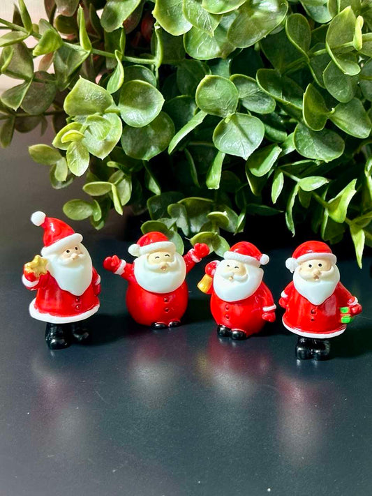 Mini Santa Claus Figurines Set of 4  Silicone mold