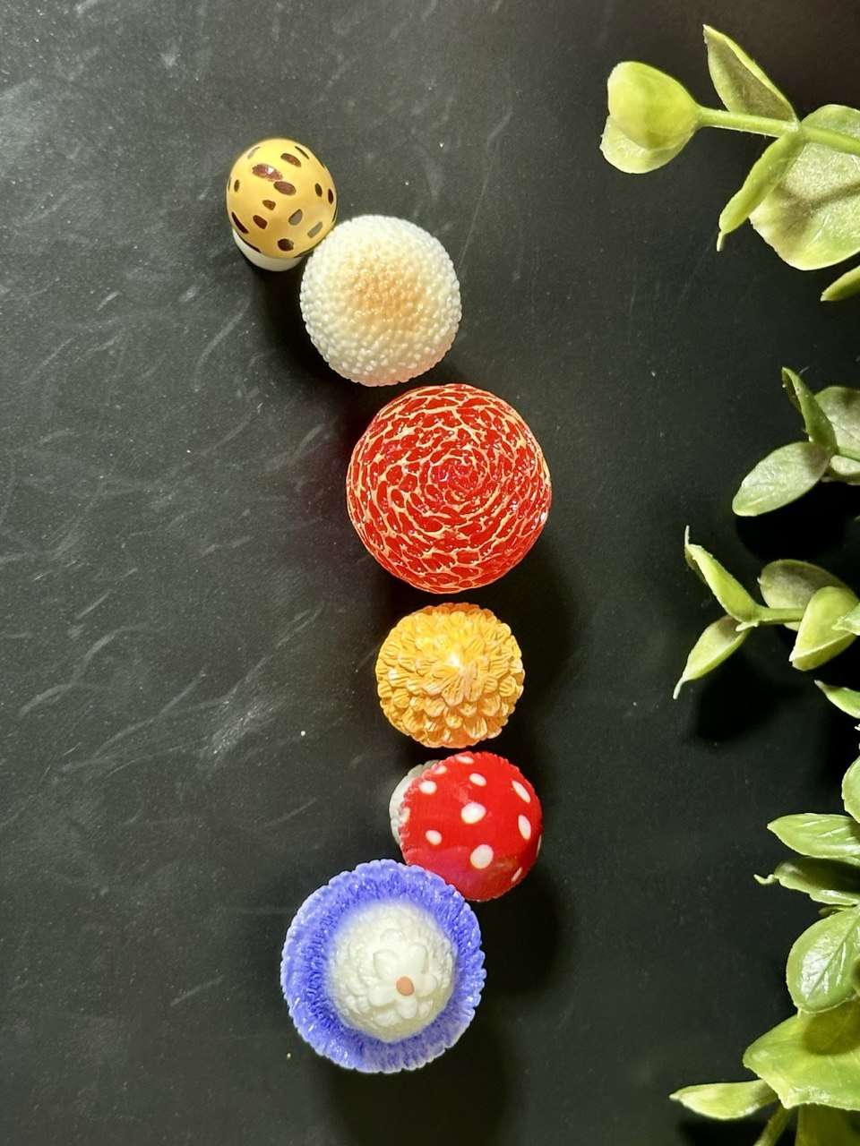 Miniature Mushrooms Set – 6 pcs | Fairy Garden Accessories