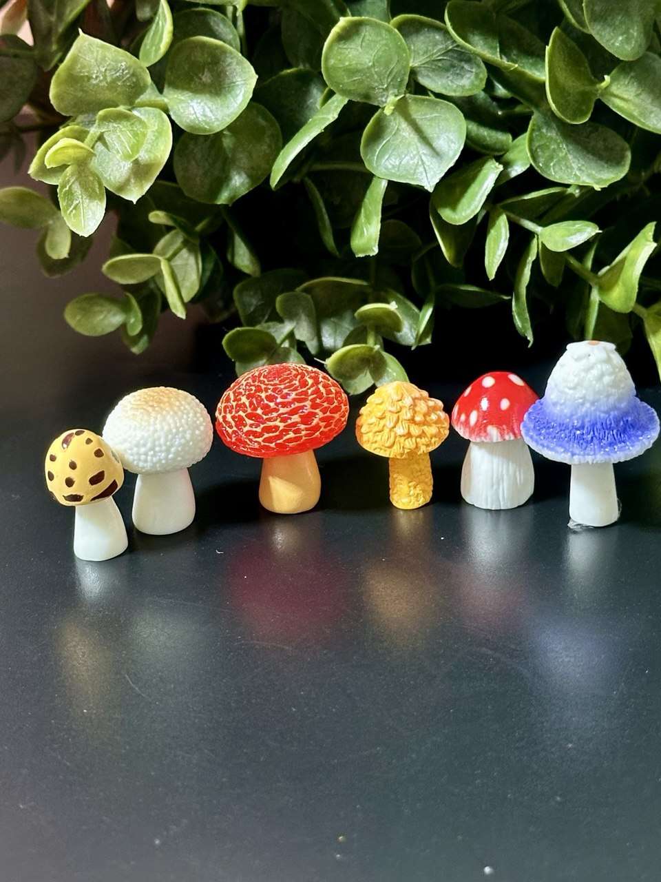 Miniature Mushrooms Set – 6 pcs | Fairy Garden Accessories