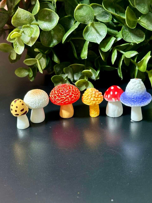 Miniature Mushrooms Set – 6 pcs | Fairy Garden Accessories