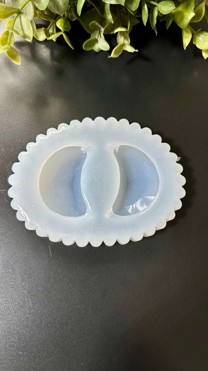 Faceted Crescent Moon Silicone Mold for Resin