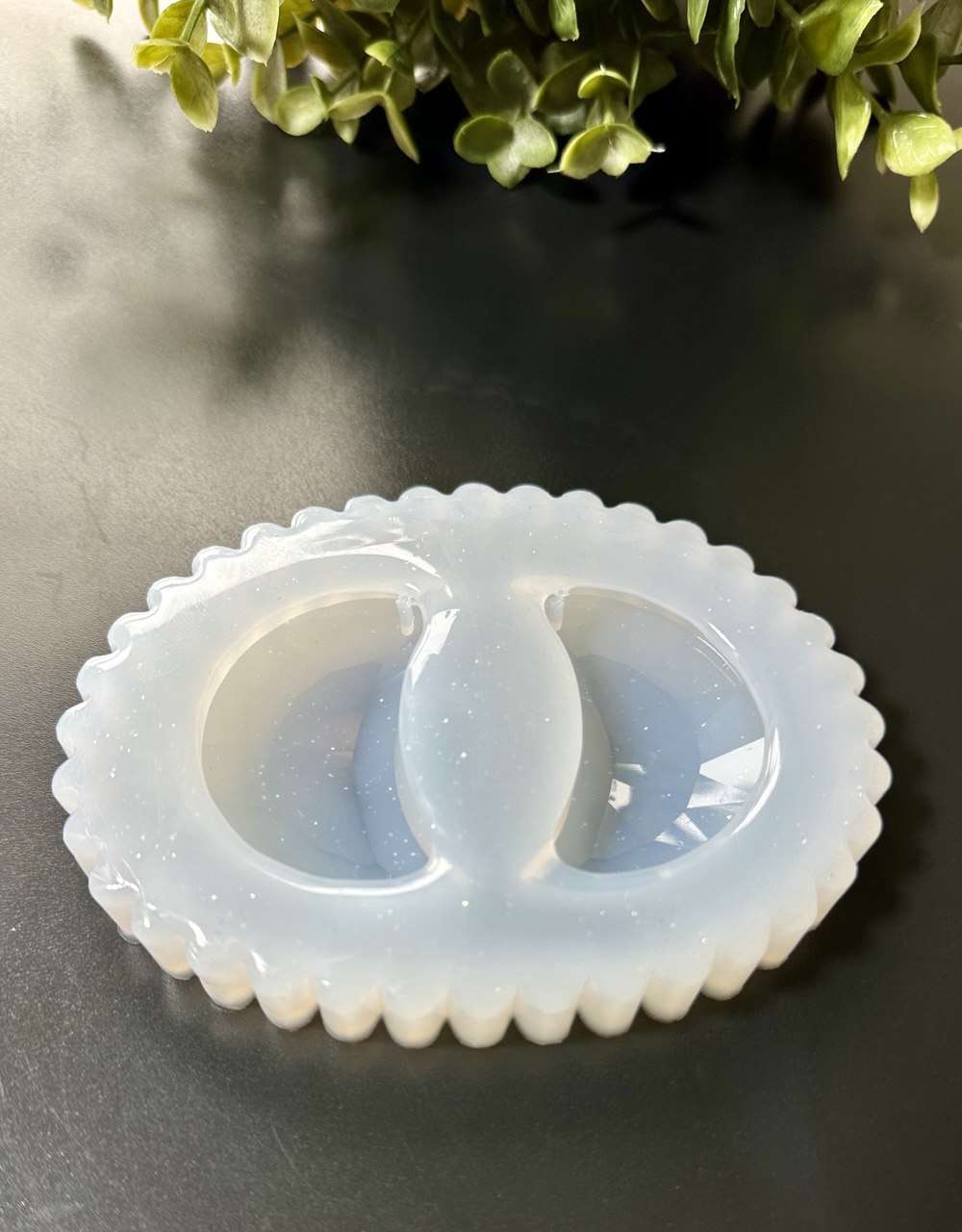 Faceted Crescent Moon Silicone Mold for Resin