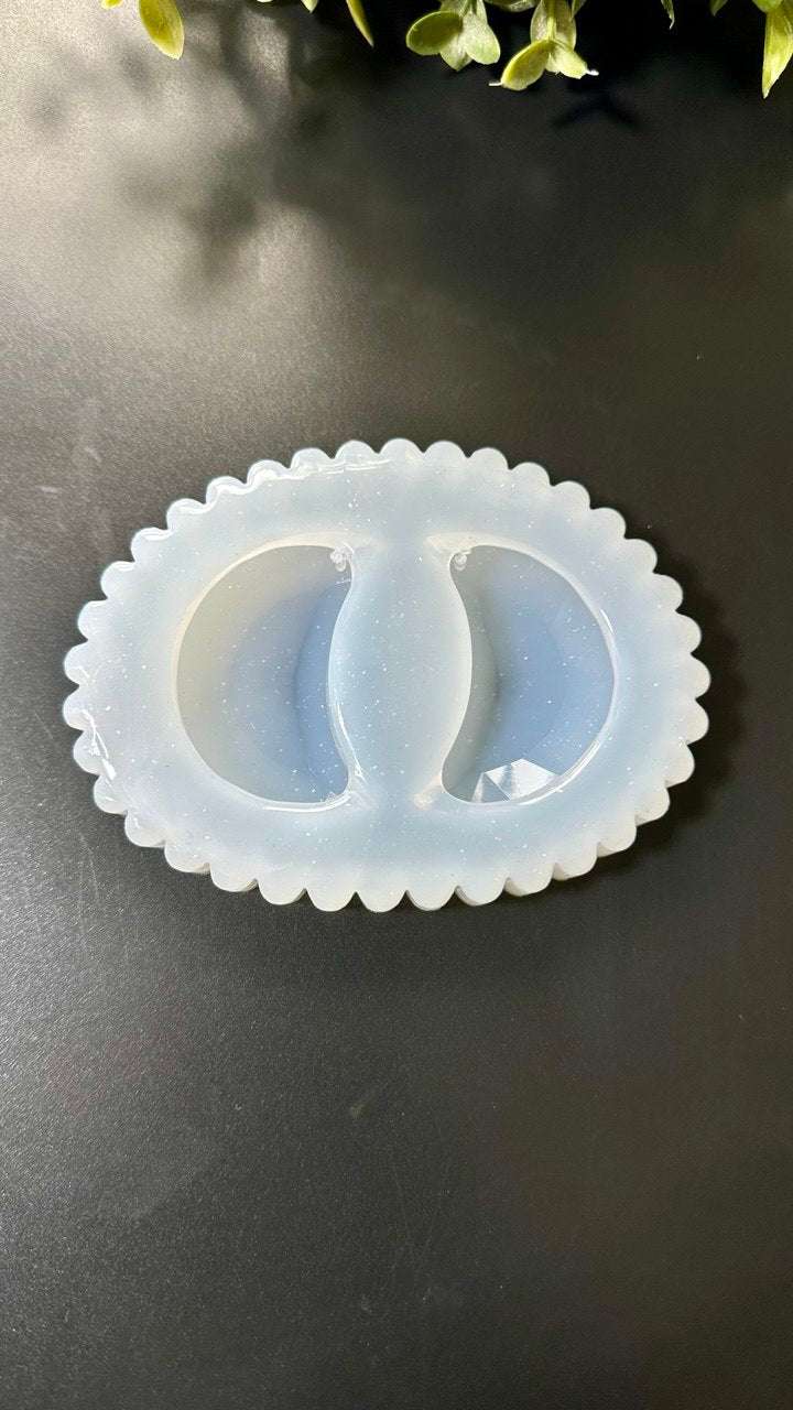 Faceted Crescent Moon Silicone Mold for Resin