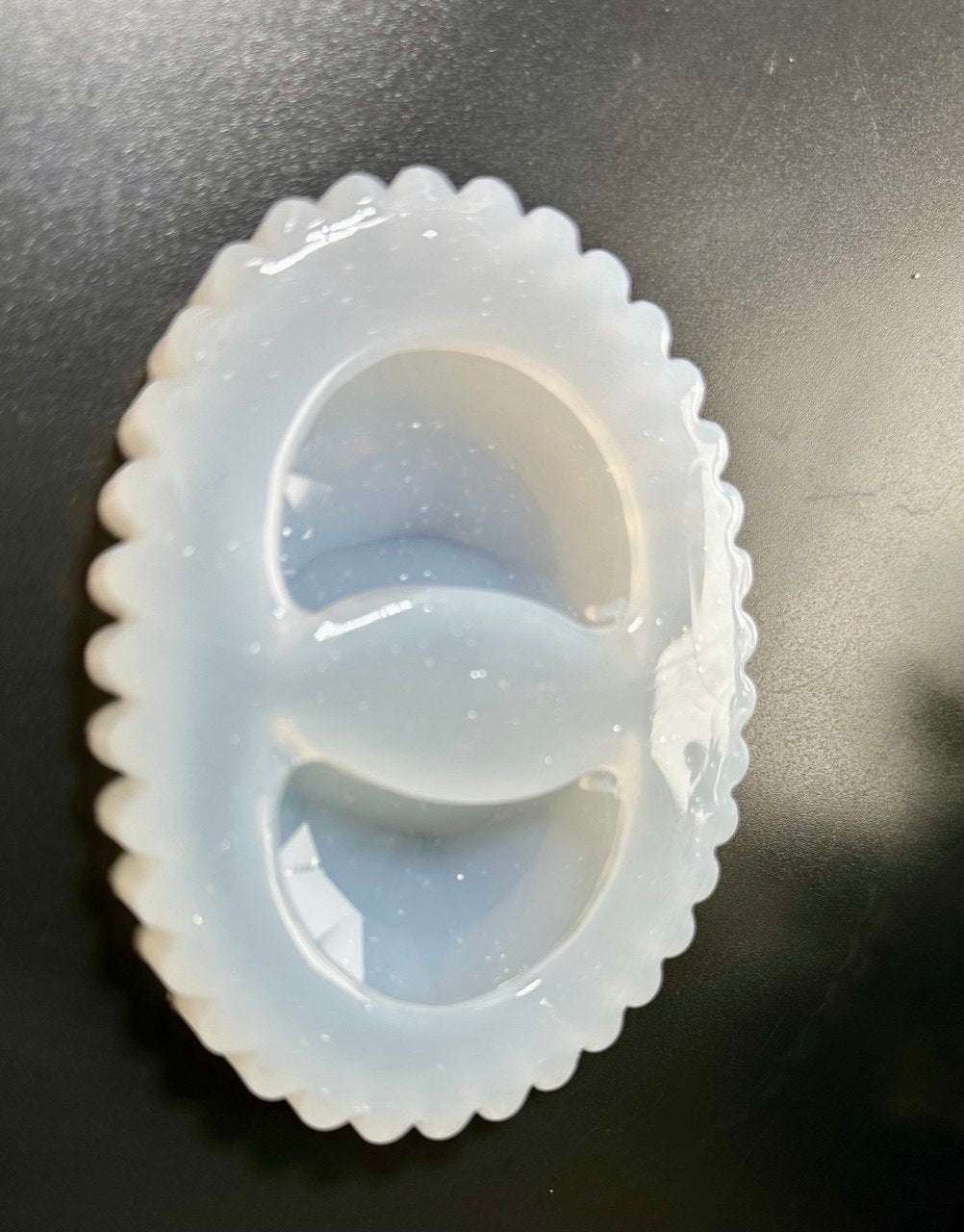 Faceted Crescent Moon Silicone Mold for Resin