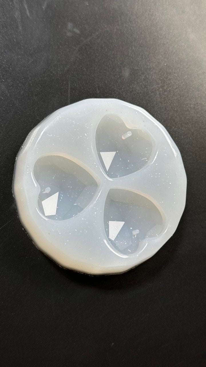 Crystal Heart Silicone Mold for Resin