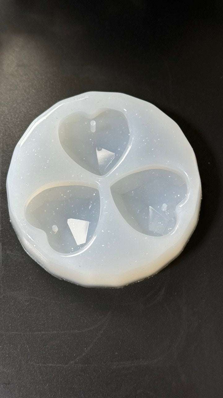 Crystal Heart Silicone Mold for Resin