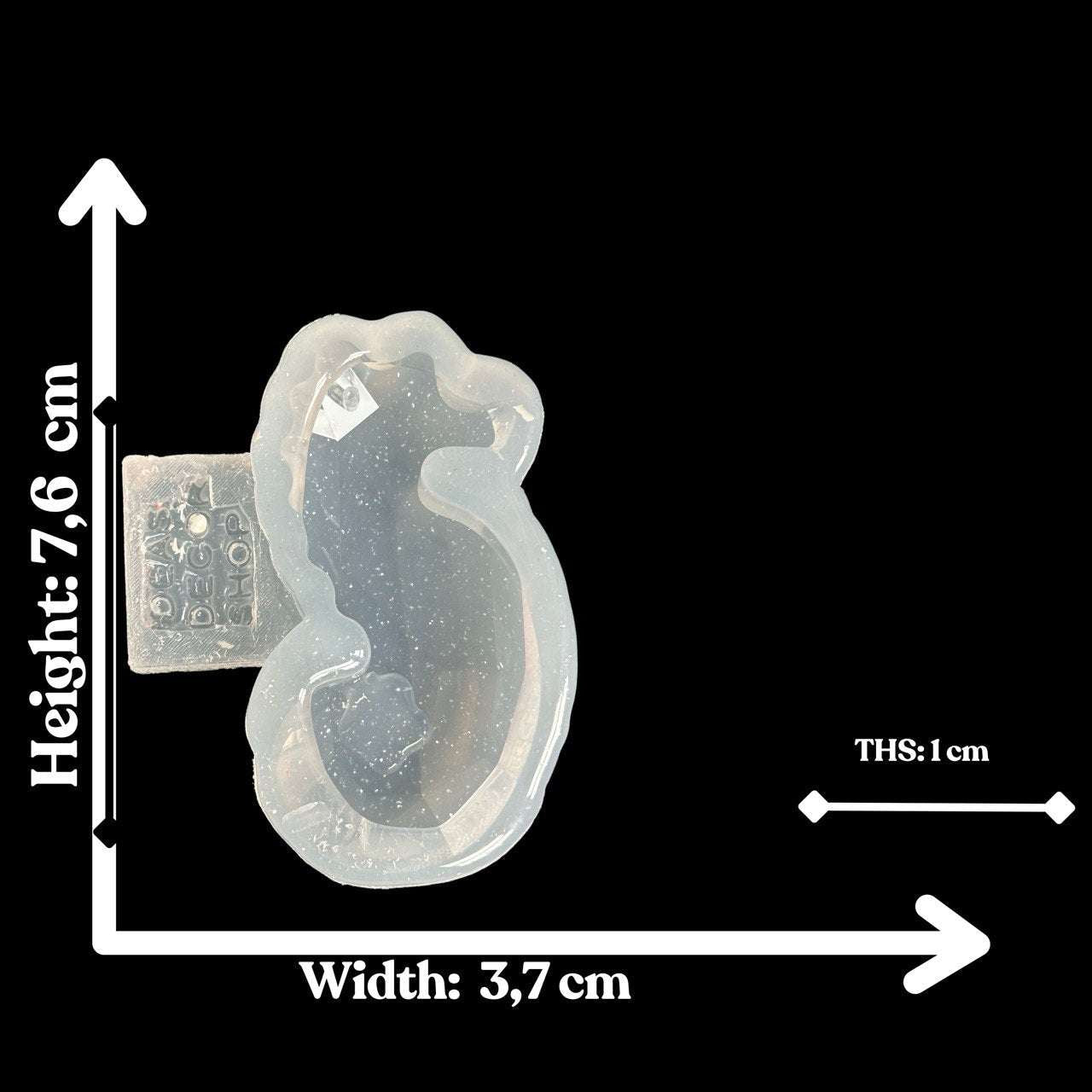 Crystal Seahorse Silicone Mold for Resin