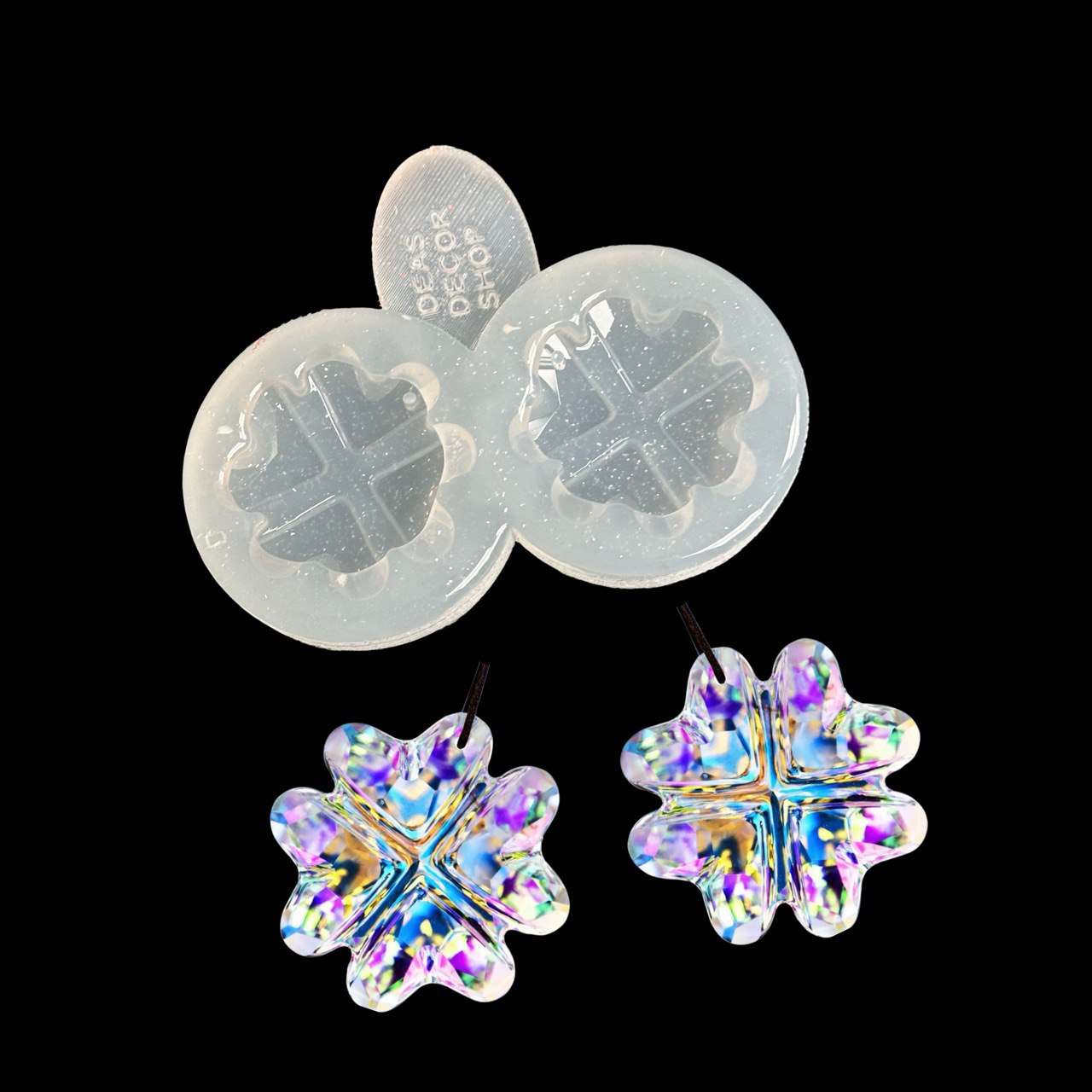 Crystal Clover Silicone Mold for Resin