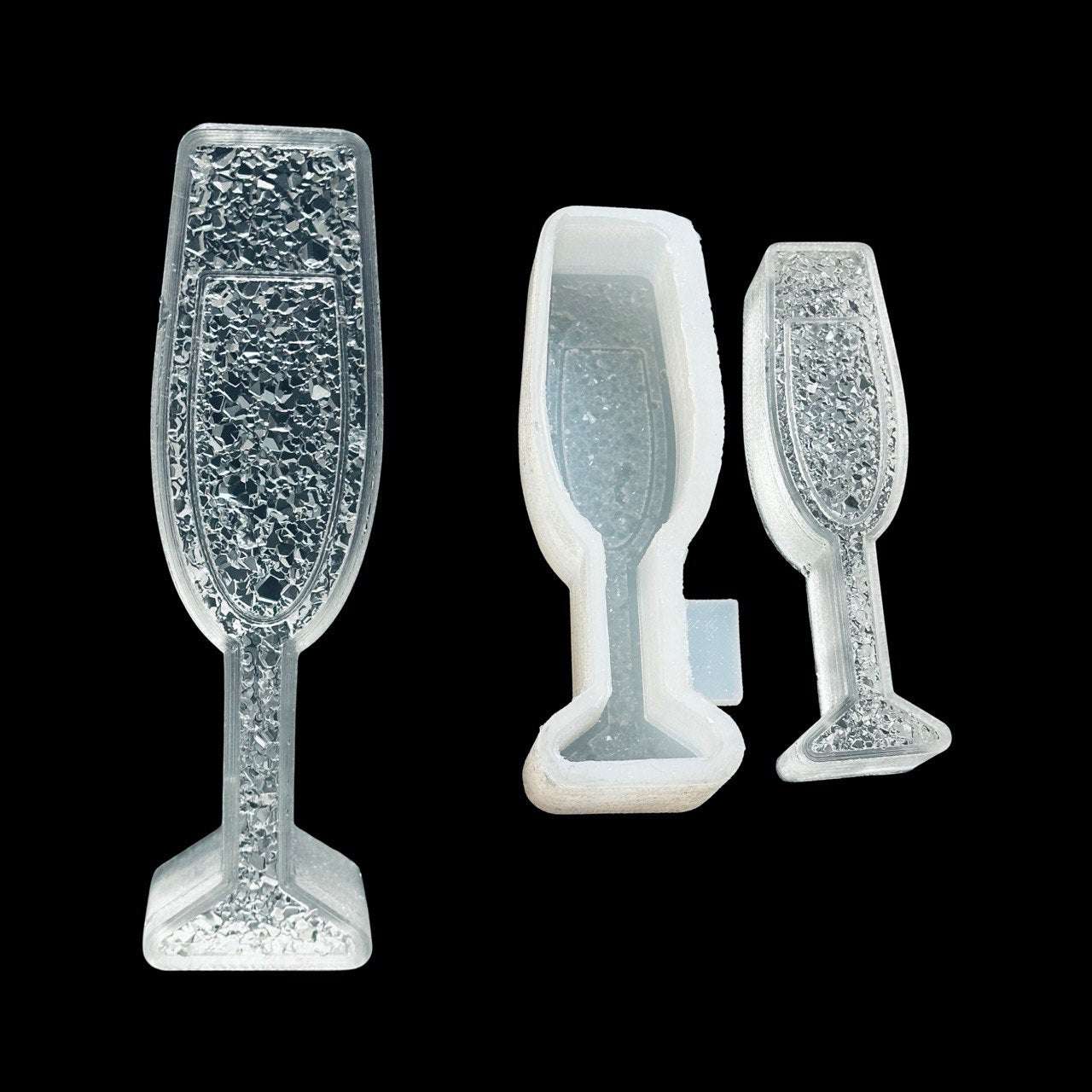 Druzy Champagne Glass Silicone Mold