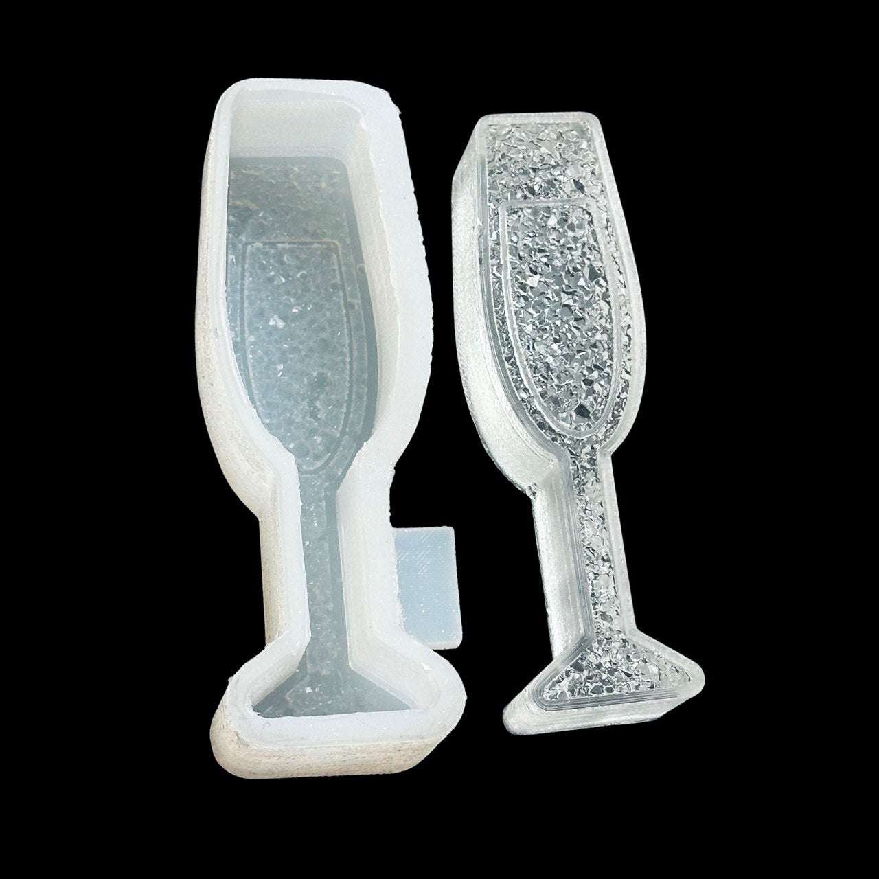 Druzy Champagne Glass Silicone Mold