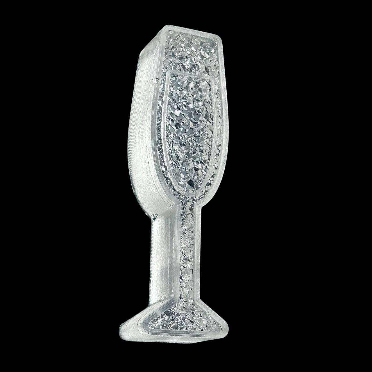 Druzy Champagne Glass Silicone Mold