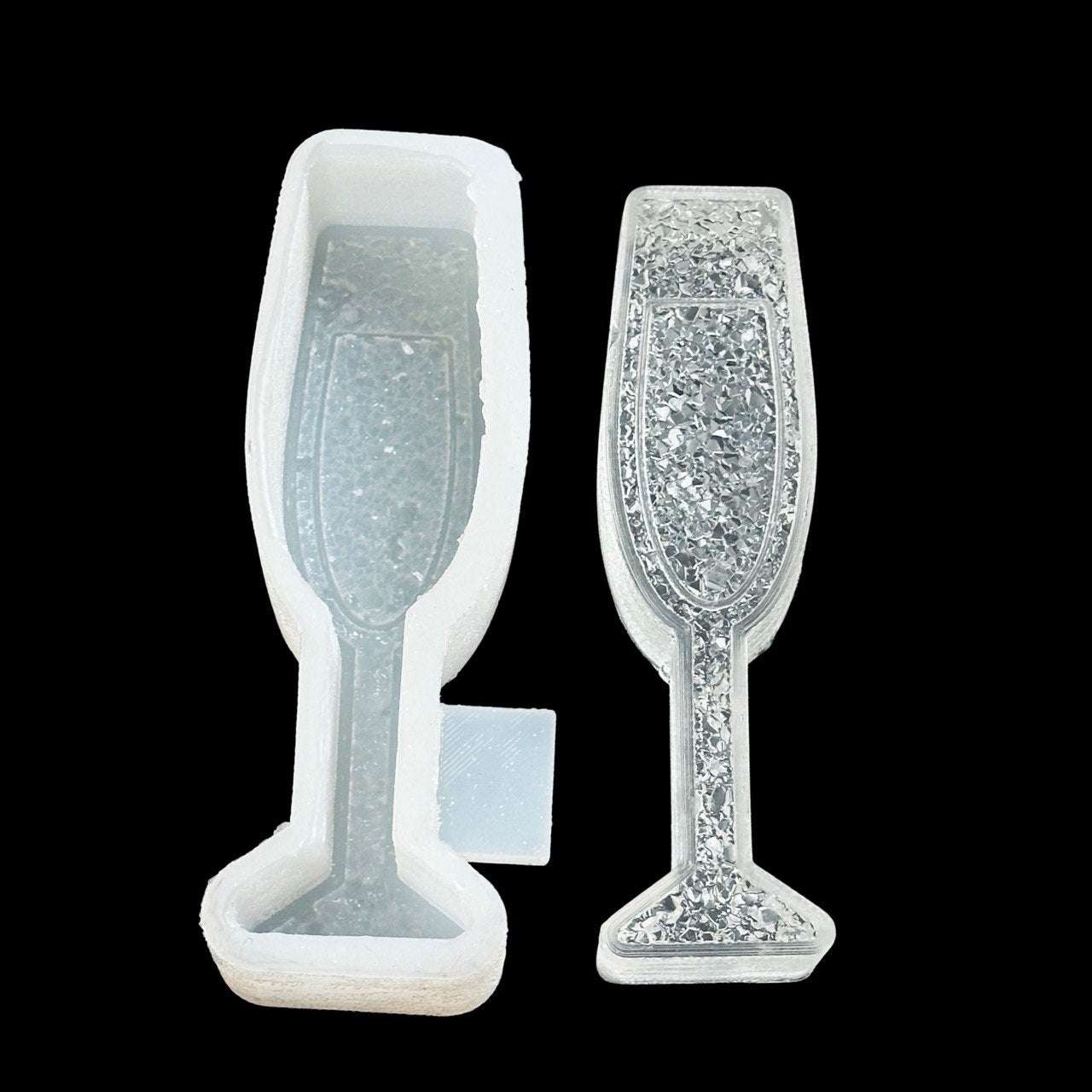 Druzy Champagne Glass Silicone Mold