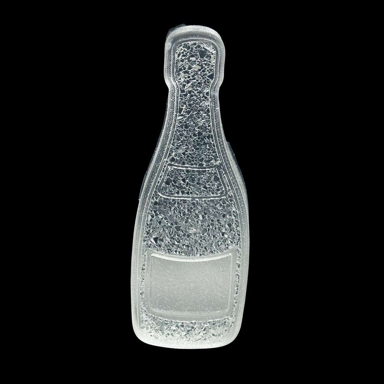 Druzy Crystal Champagne Bottle Silicone Mold