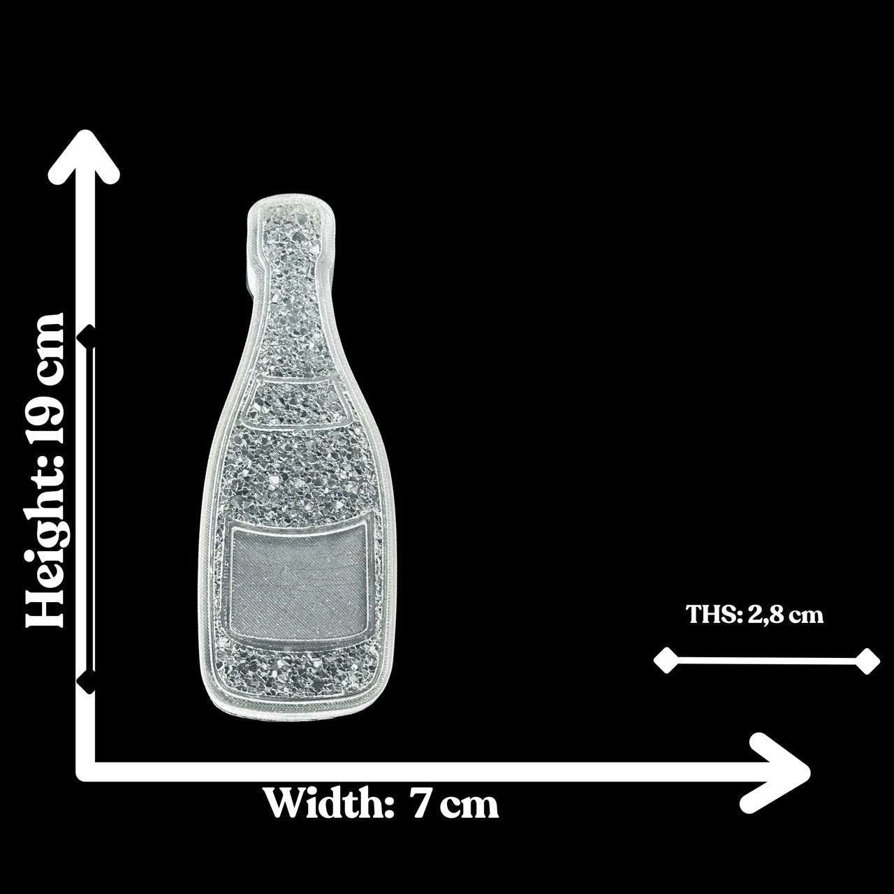 Druzy Crystal Champagne Bottle Silicone Mold