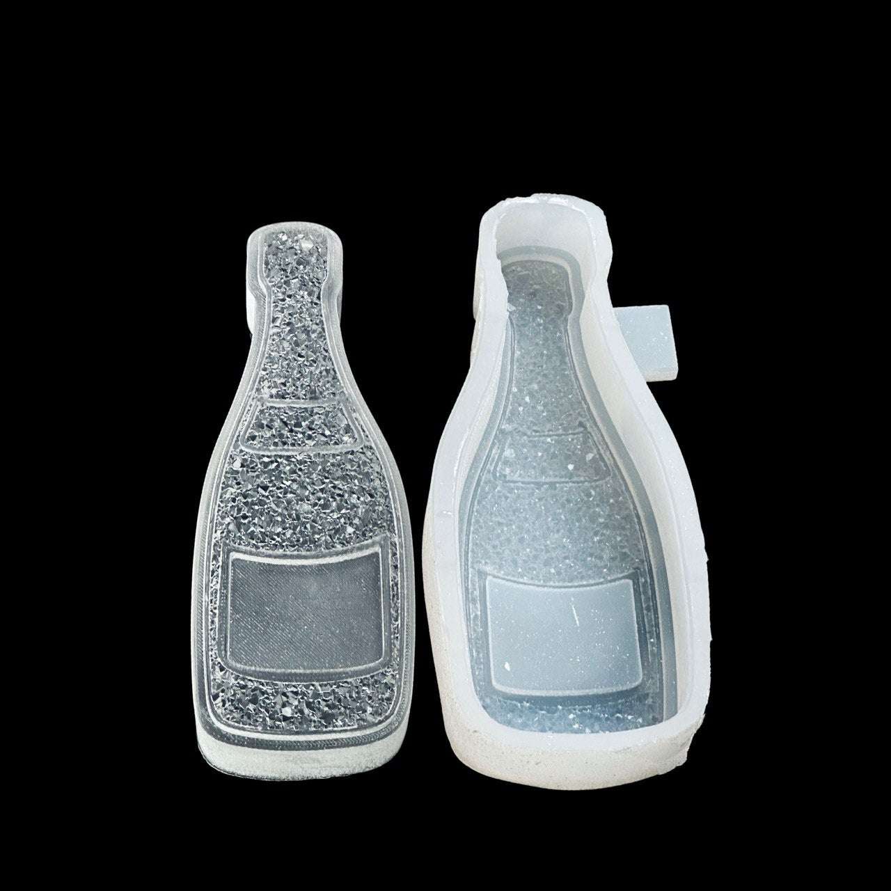 Druzy Crystal Champagne Bottle Silicone Mold