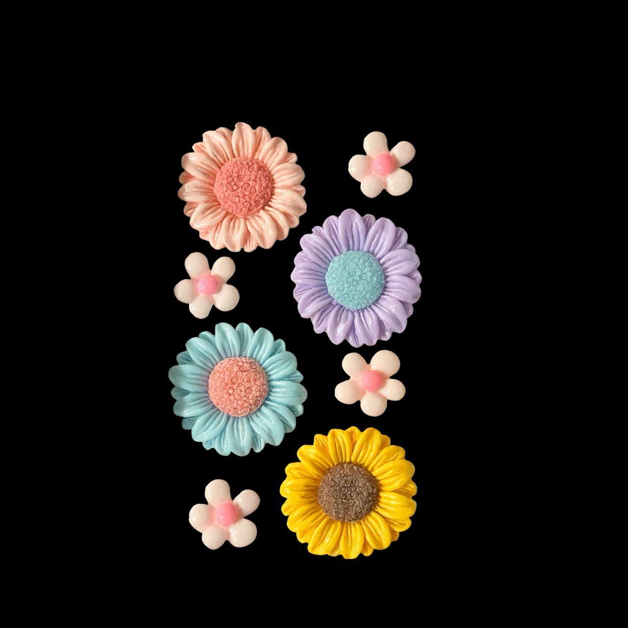 Colorful Flower Silicone Mold Set for Resin, Clay, Plaster, Wax, Soap Making