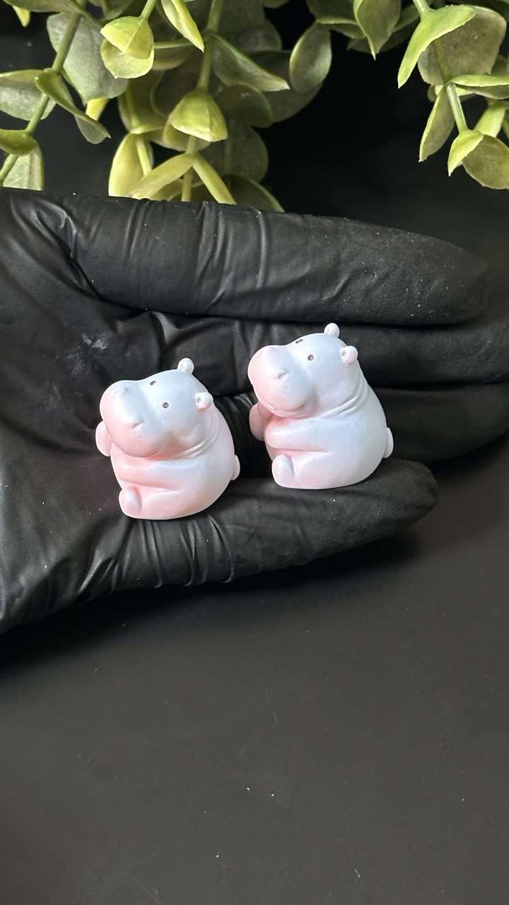 Cute Sitting Hippo Silicone Mold for Resin, Clay, Wax, Plaster
