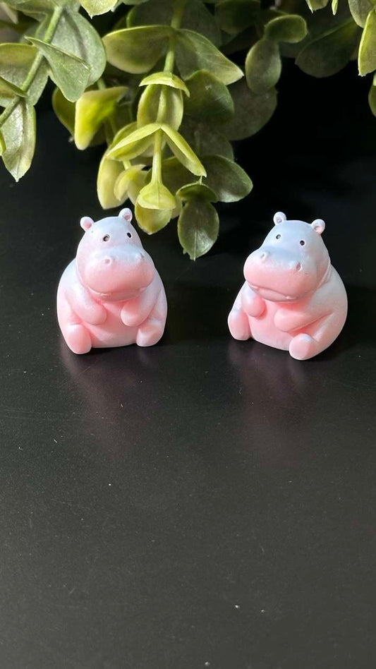 Cute Sitting Hippo Silicone Mold for Resin, Clay, Wax, Plaster