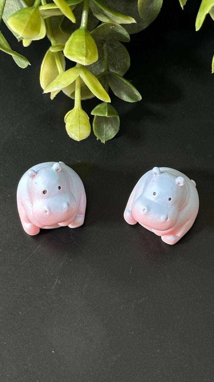 Cute Sitting Hippo Silicone Mold for Resin, Clay, Wax, Plaster