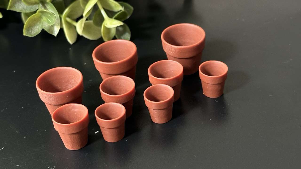 Mini Flower Pot Silicone Mold for Resin, Clay, Wax & Plaster