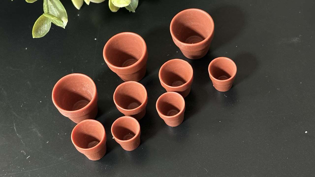 Mini Flower Pot Silicone Mold for Resin, Clay, Wax & Plaster