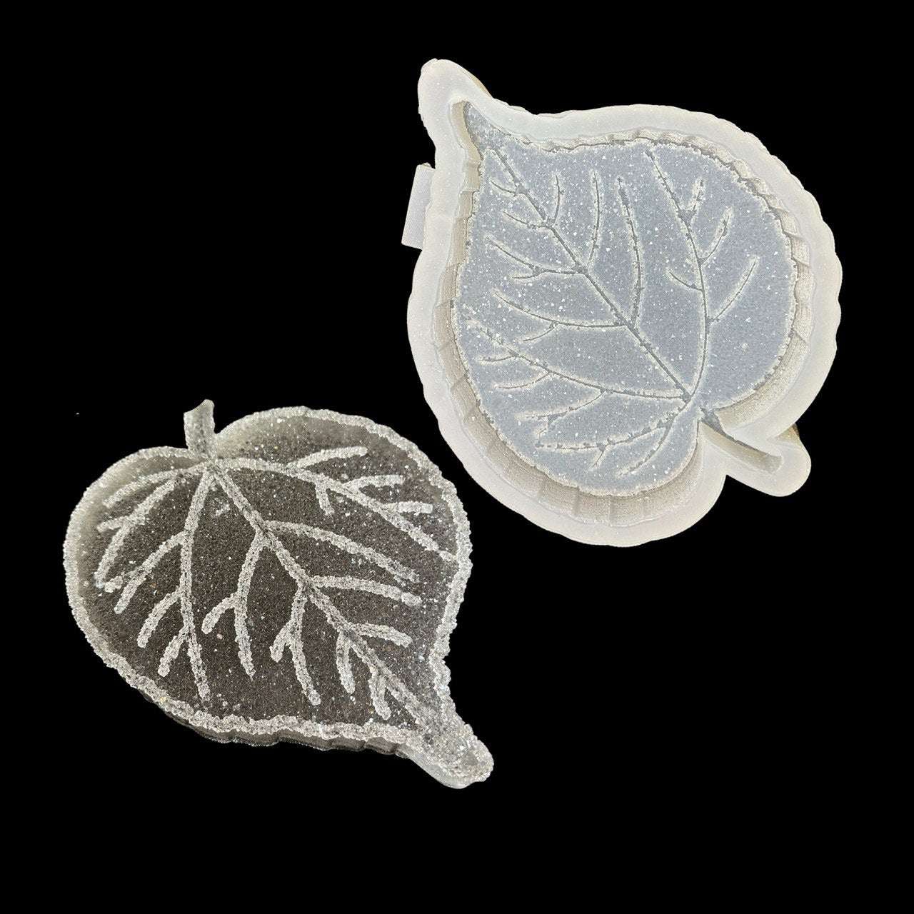 Druzy Leaf Silicone Mold for Resin, Jesmonite, Plaster